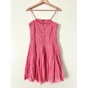 Free People FP One Lausanne Slip Pink Women's Dress Summer A-Line Medium